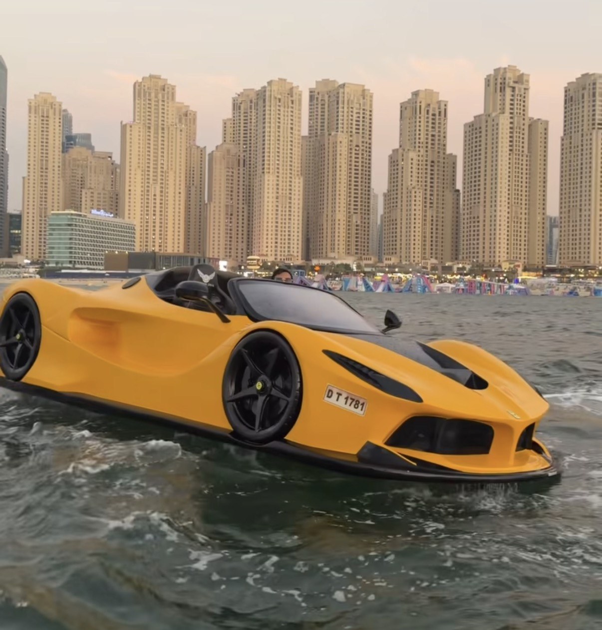 E-Drive JetCar Model F on the water
